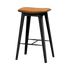 Nordic Bar Stool - Black Stained Oak with stitches