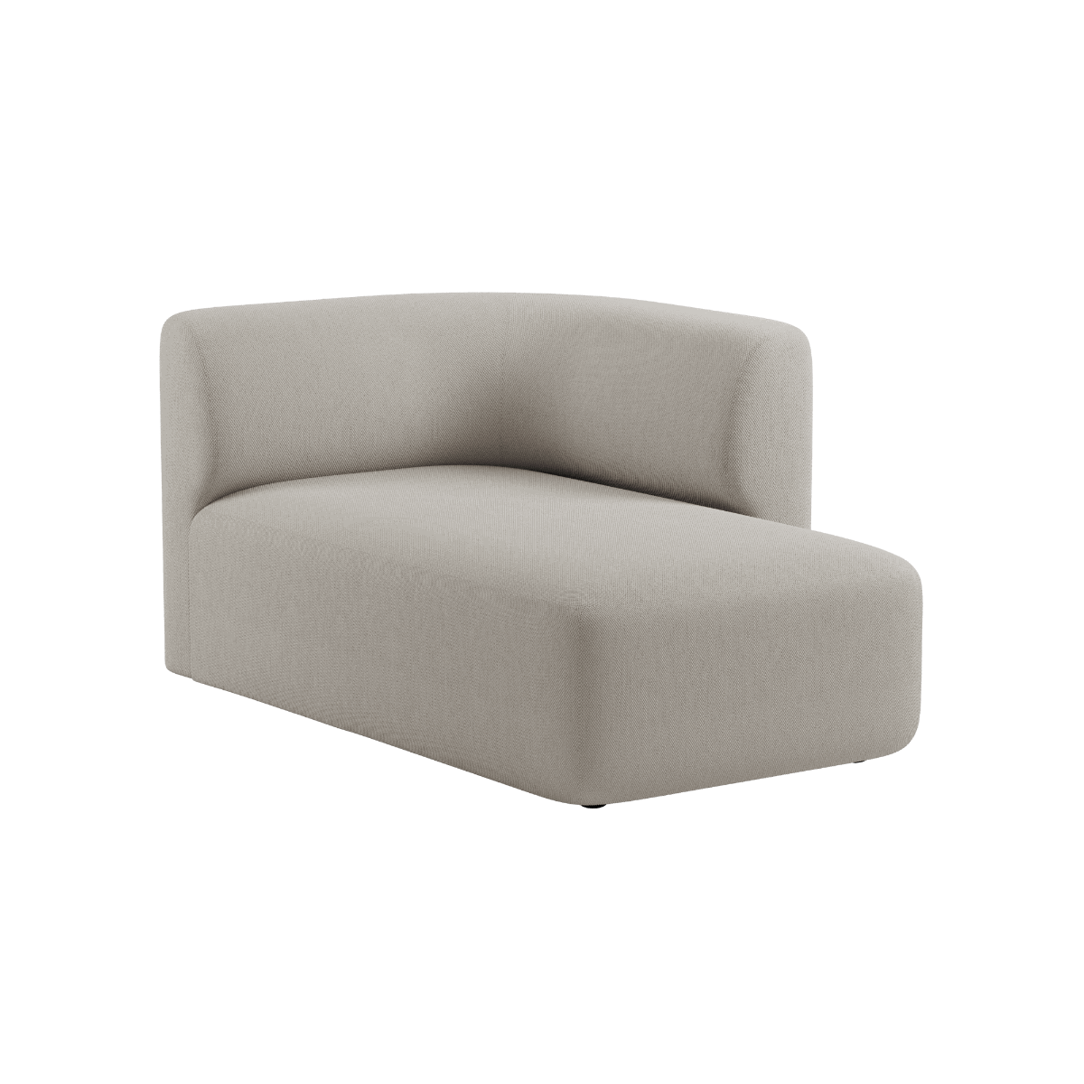 Fjord Sofa mit rechter Chaiselong in hellem Sealife Ivory Stoff mit weichen Linien und skandinavischem Design | Fjord Sofa - Chaise Right - Sealife Ivory | SACKit