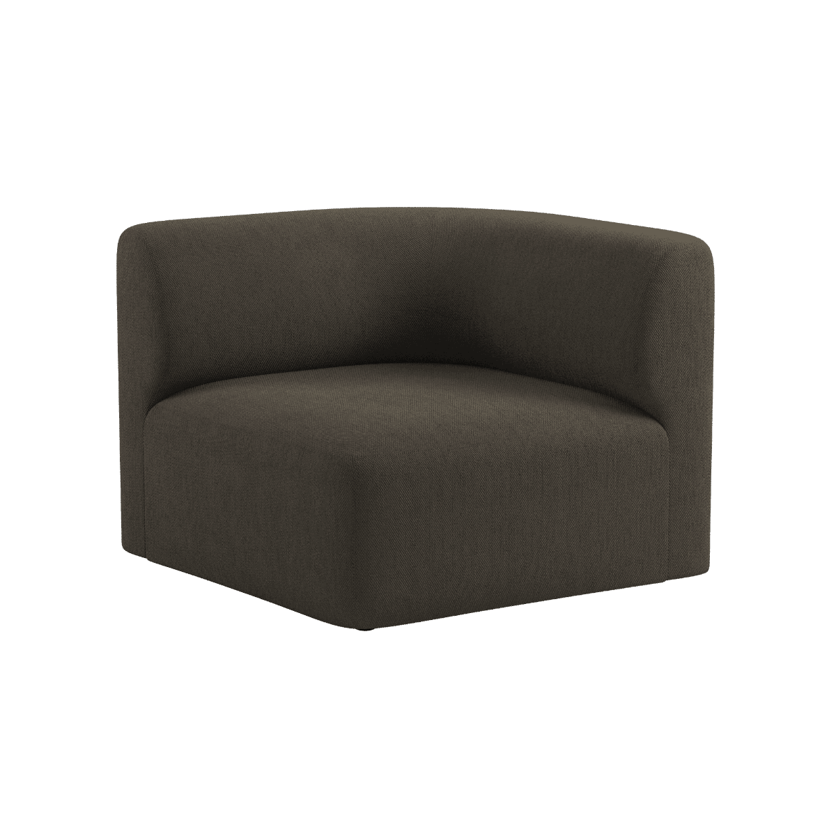 Ecksofa Fjord links in braunem Sealife - Stoff mit weicher, organischer Form und nahtlosen Übergängen. | Fjord Sofa - Corner Section Left - Sealife Brown | SACKit