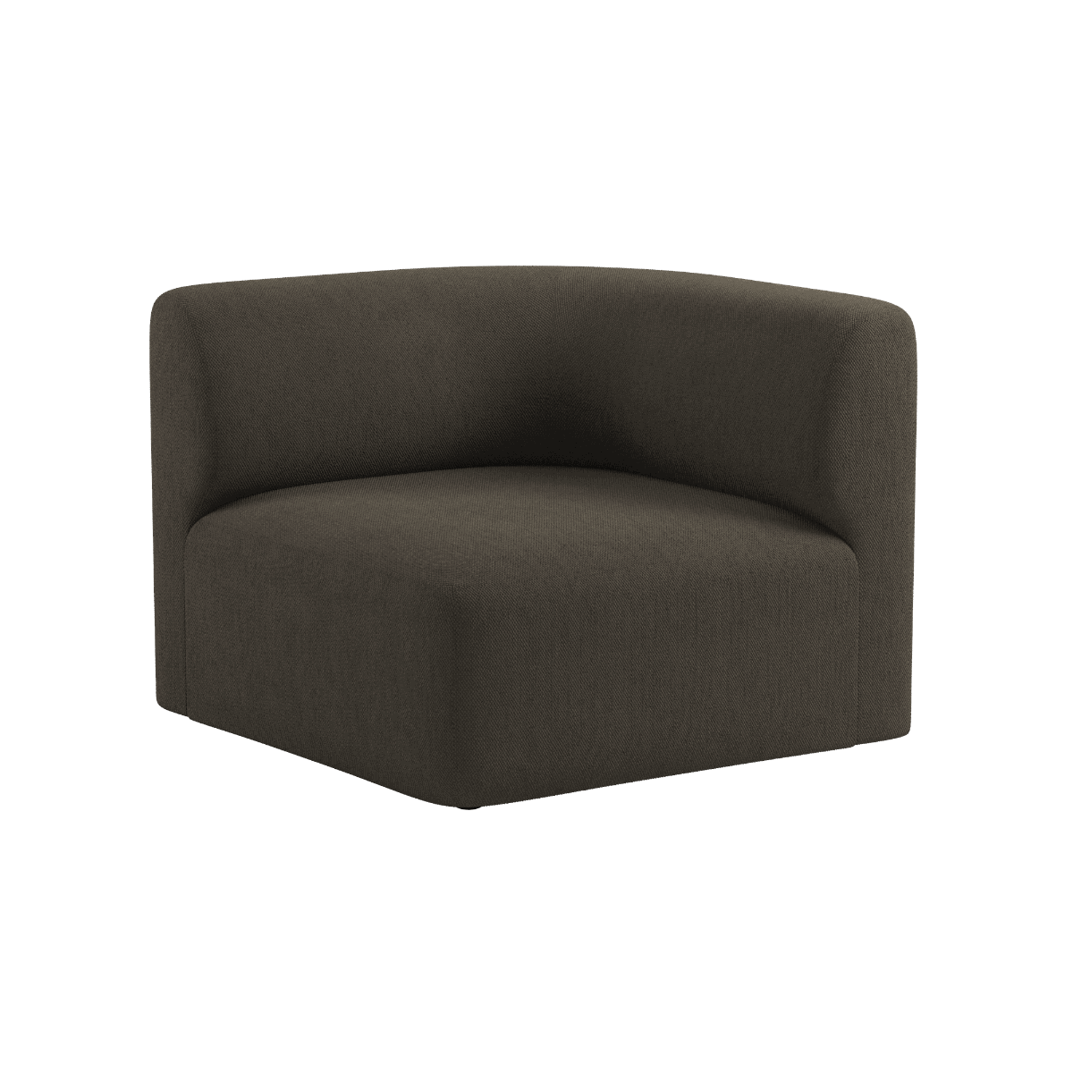 Ecksofa Fjord links in braunem Sealife - Stoff mit weicher, organischer Form und nahtlosen Übergängen. | Fjord Sofa - Corner Section Left - Sealife Brown | SACKit