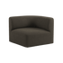 Ecksofa Fjord links in braunem Sealife - Stoff mit weicher, organischer Form und nahtlosen Übergängen. | Fjord Sofa - Corner Section Left - Sealife Brown | SACKit