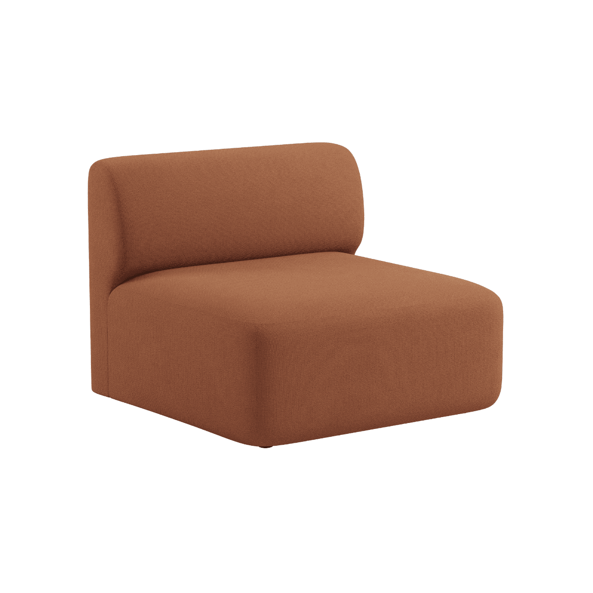 Fjord Sofa Sitzsektion in warmem Cosmo Terracotta mit weicher, organischer Form und nahtlosen Übergängen | Fjord Sofa - Seat Section - Cosmo Terracotta | SACKit