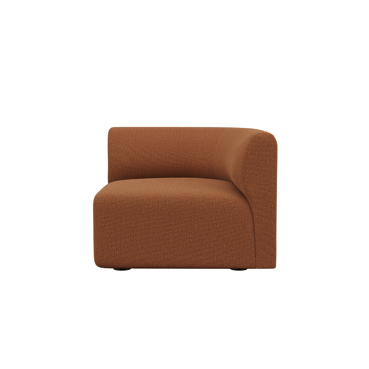 Fjord Sofa Eckteil rechts in Cosmo Terracotta mit weicher, organischer Form und nahtlosen Übergängen