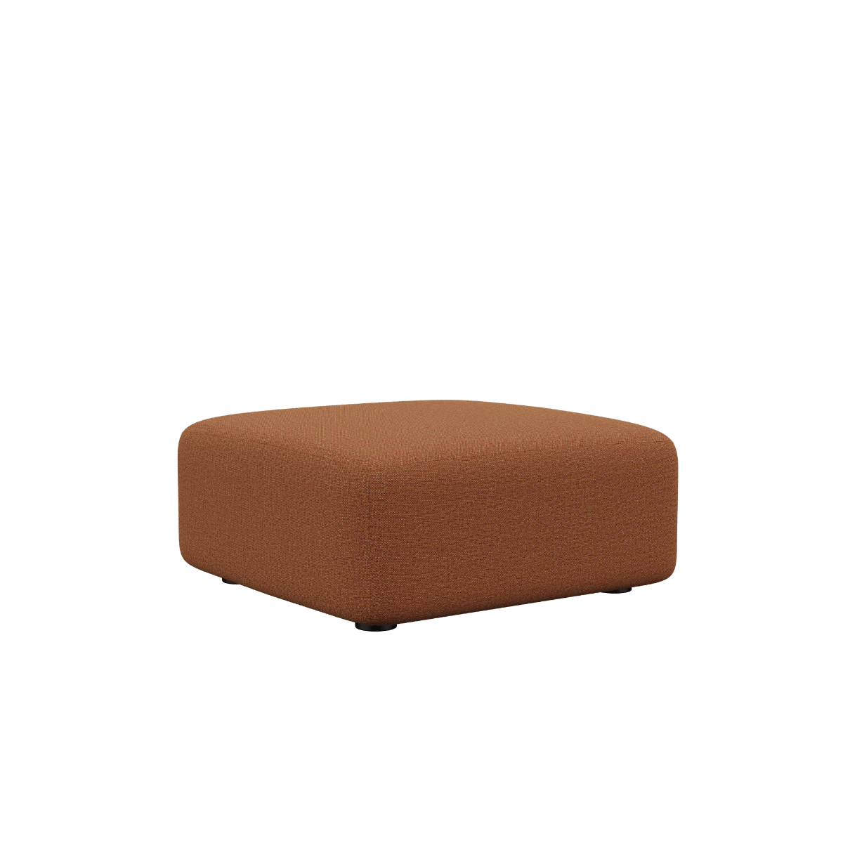 Fjord Sofa Pouf in Cosmo Terracotta mit weicher, organischer Form und nahtlosen Übergängen.