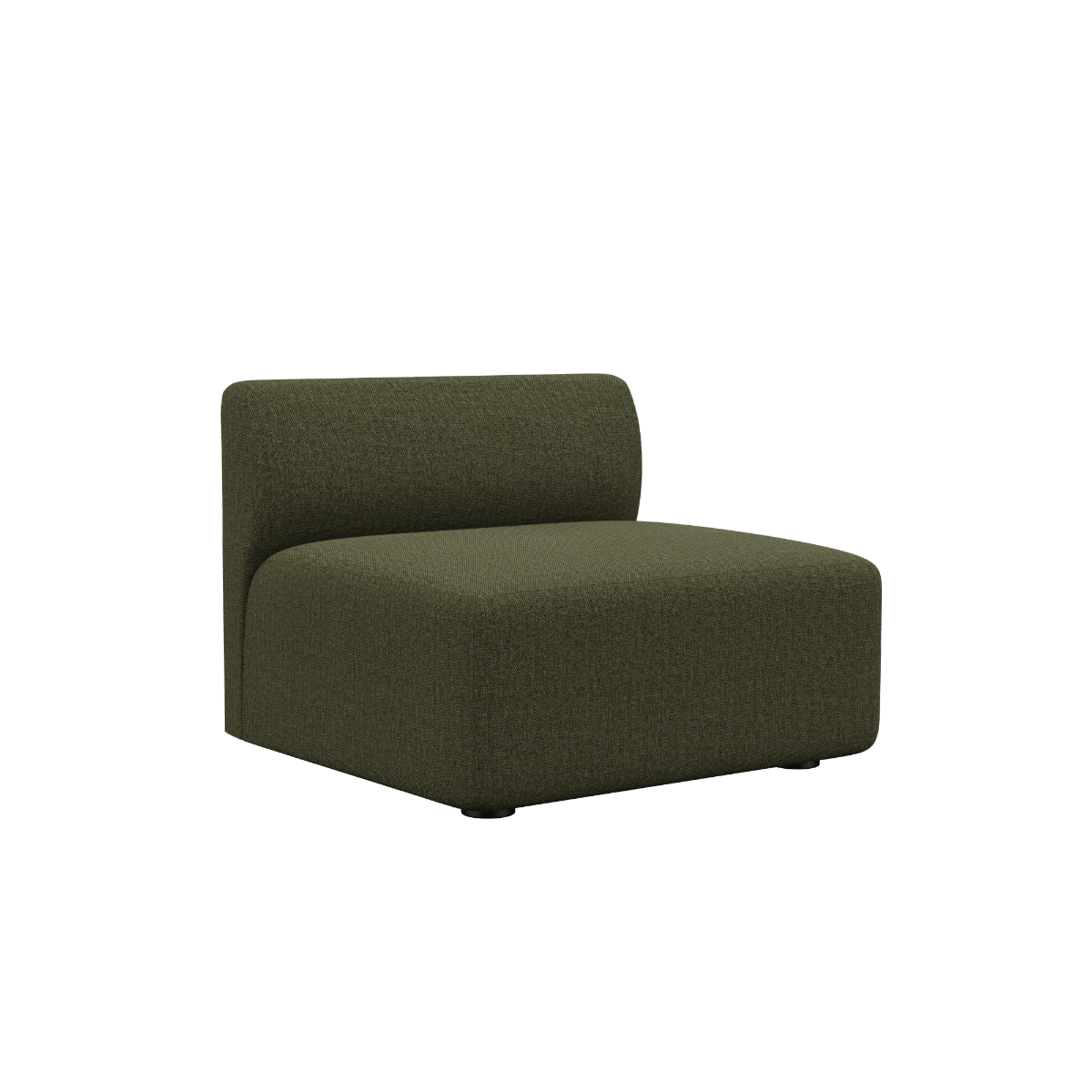 Fjord Sofa Sitzsektion in Cosmo Olive mit weicher, organischer Form und nahtlosen Übergängen