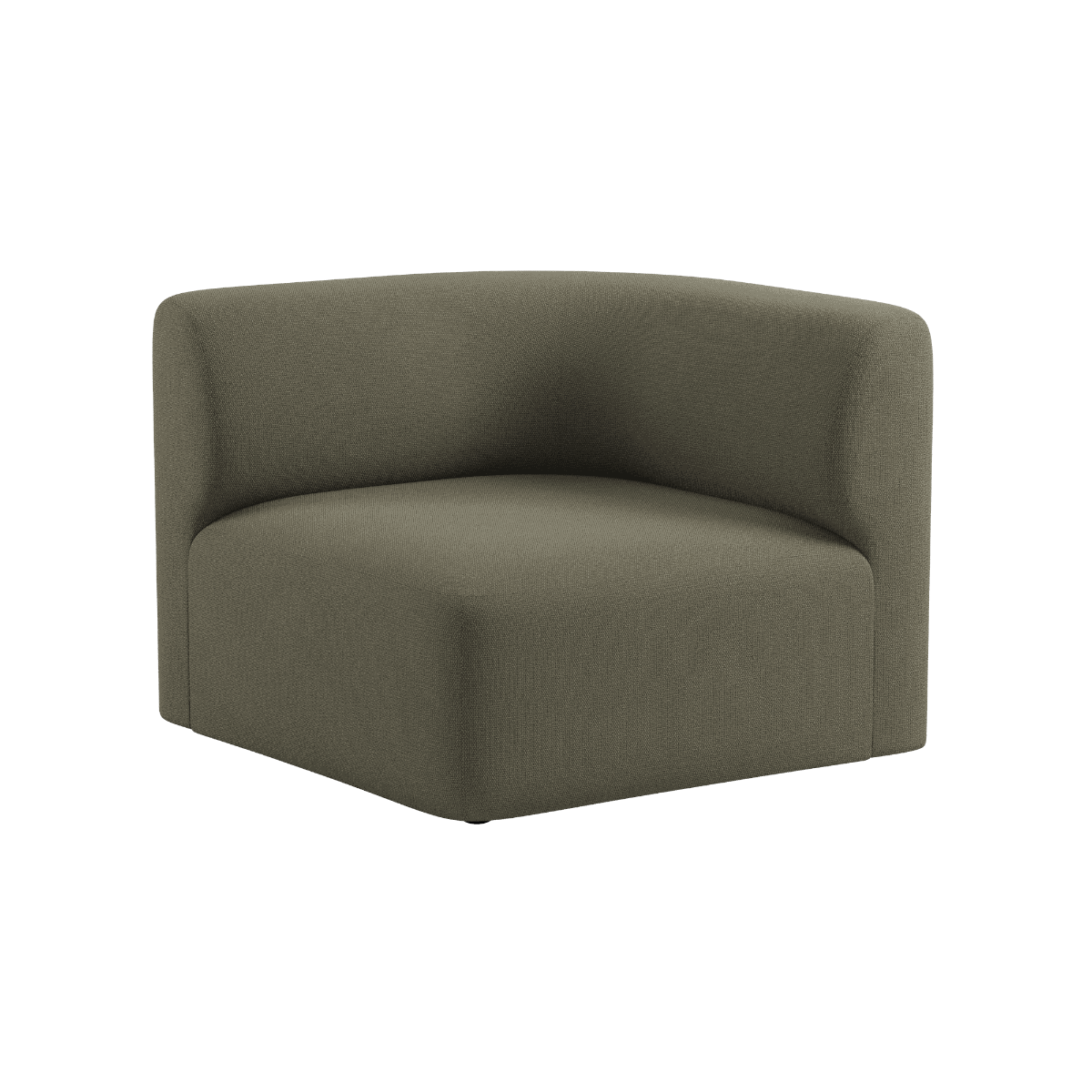 Fjord Sofa Eckteil links in Cosmo Olive mit weicher, organischer Form und nahtlosen Übergängen | Fjord Sofa - Corner Section Left - Cosmo Olive | SACKit