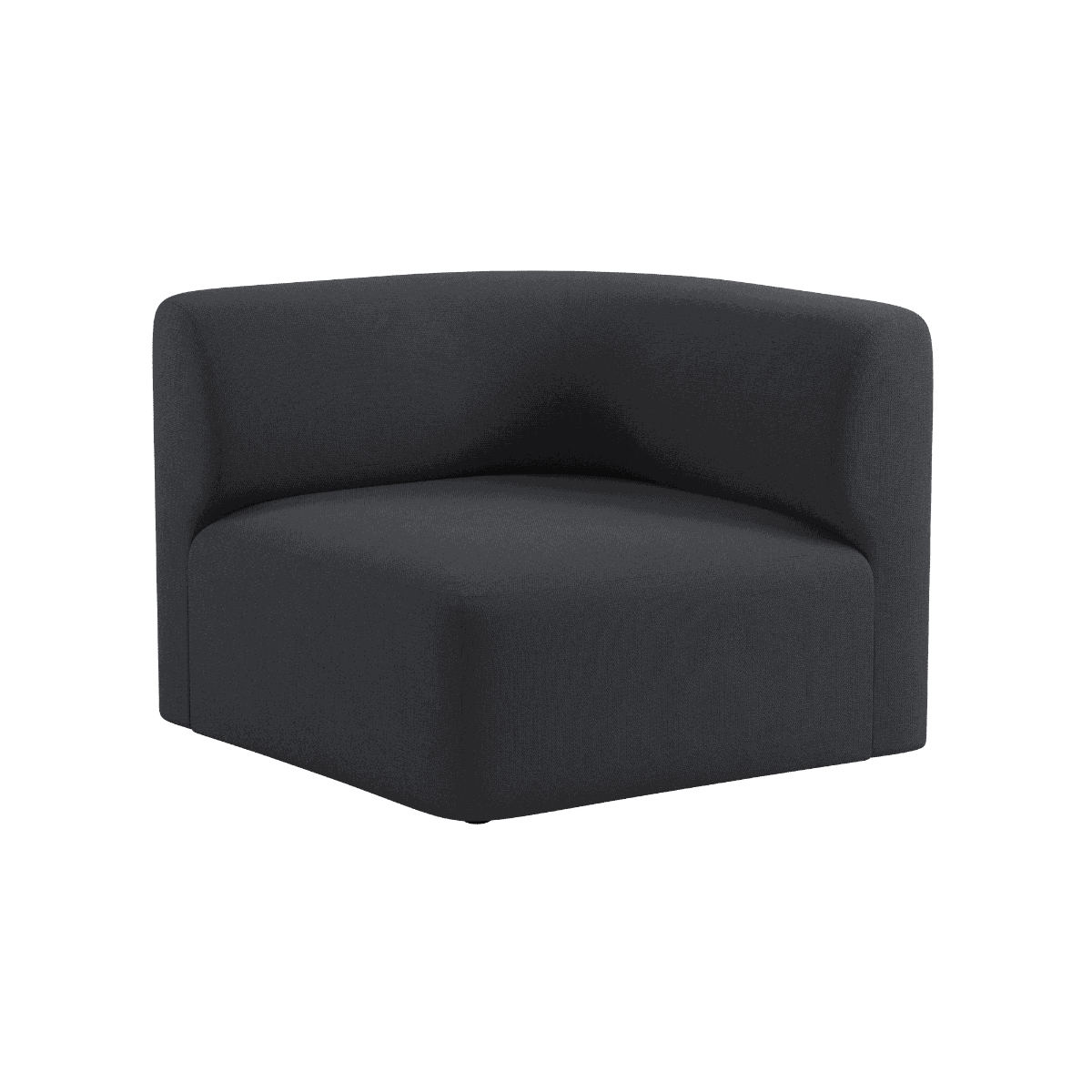 Dunkelgraues linkes Eckelement des Fjord Sofas von sackit mit weicher Polsterung und skandinavischem Design für stilvolle Innenräume | Fjord Sofa - Corner Section Left - Cosmo Slate | SACKit