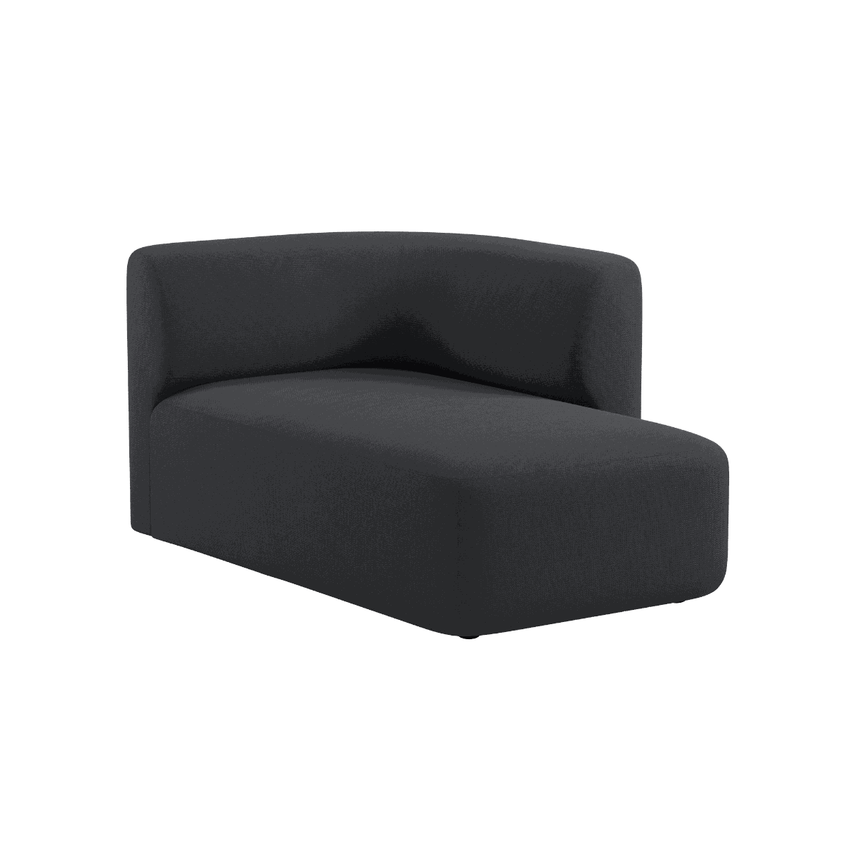 Fjord Sofa mit rechter Chaiselong in Cosmo Slate, skandinavisches Design mit weichen Linien und modularer Form | Fjord Sofa - Chaise Right - Cosmo Slate | SACKit