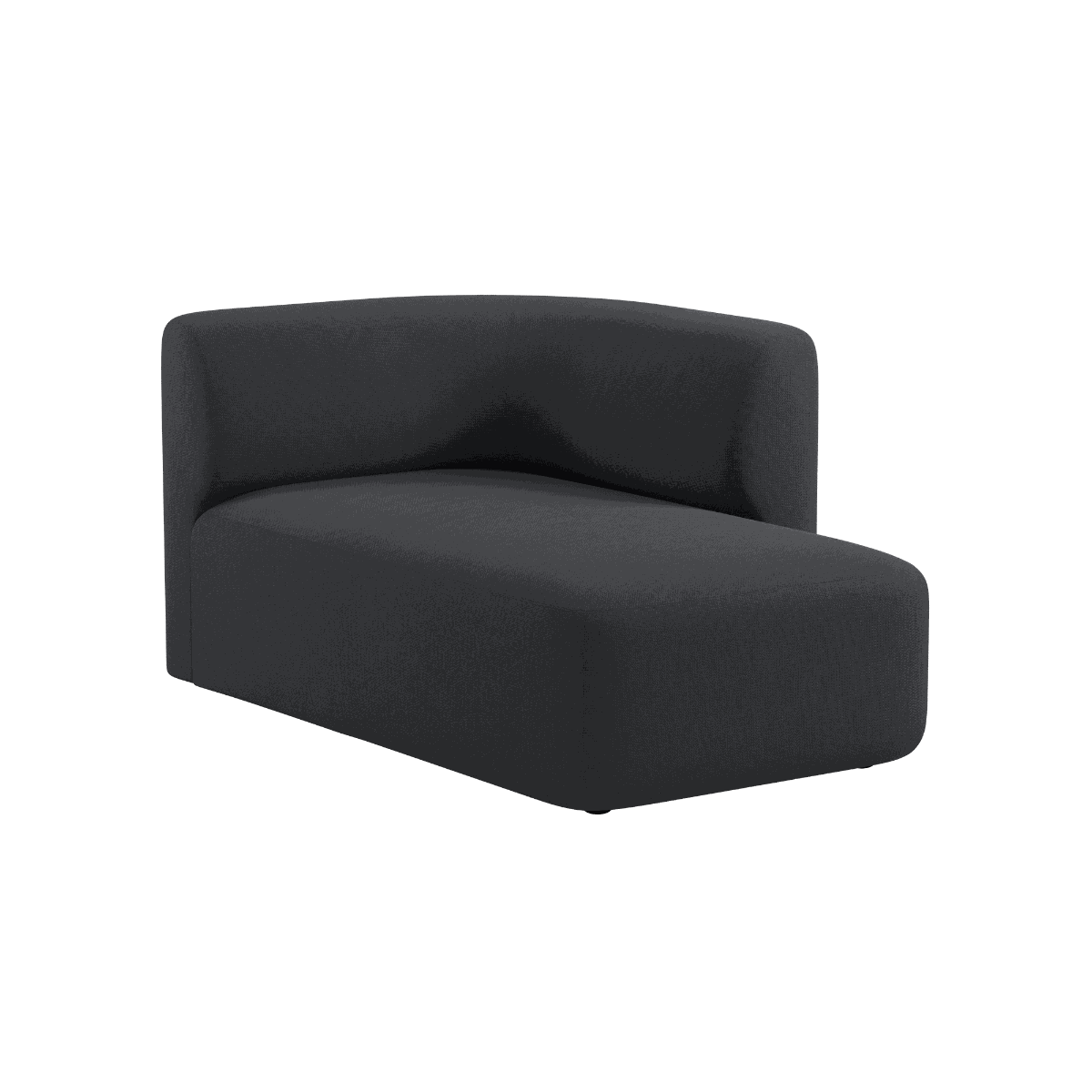 Fjord Sofa mit rechter Chaiselong in Cosmo Slate, skandinavisches Design mit weichen Linien und modularer Form | Fjord Sofa - Chaise Right - Cosmo Slate | SACKit