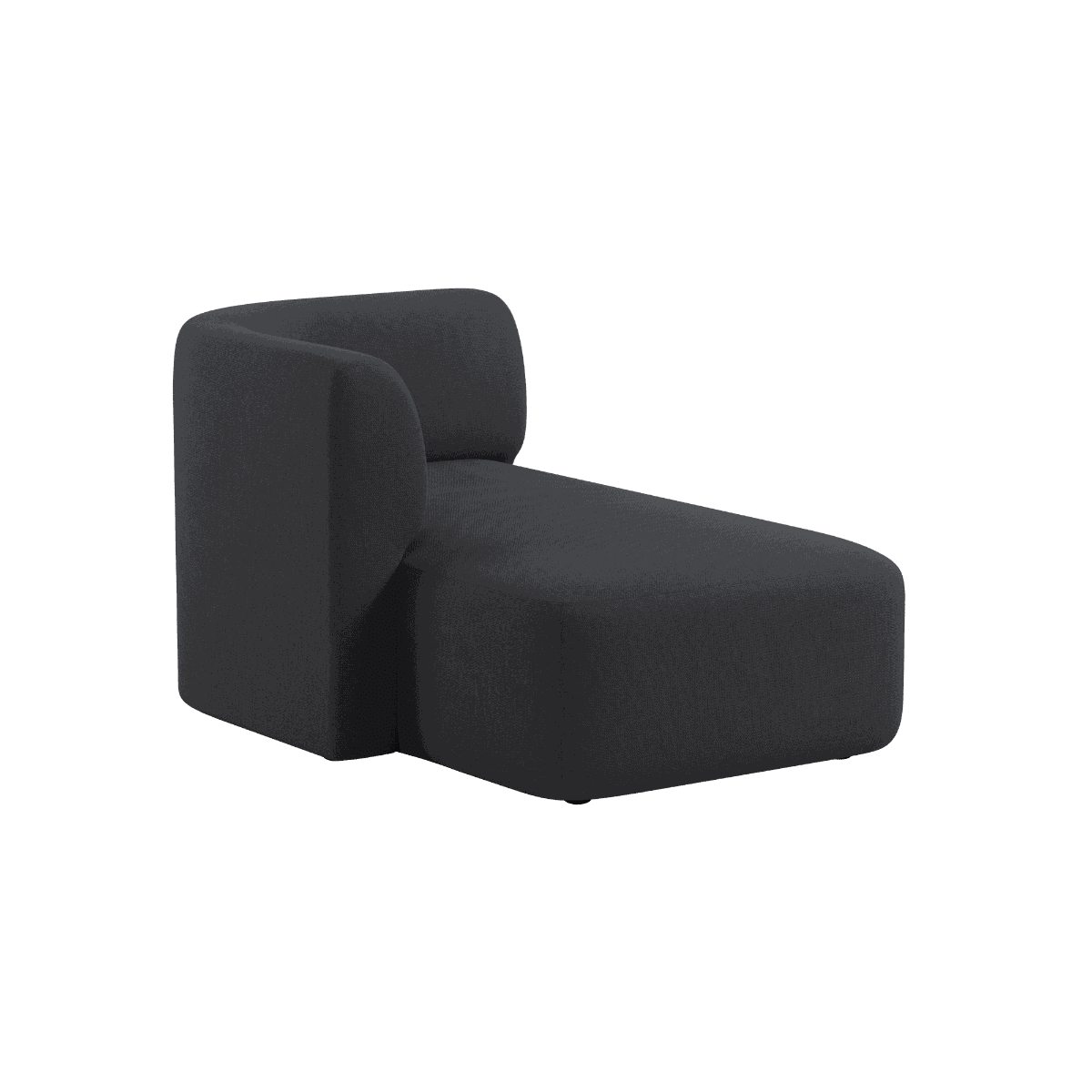 Fjord Sofa mit linker Chaiselong in Cosmo Slate, skandinavisches Design mit weichen Linien und abgerundeten Kanten | Fjord Sofa - Chaise Left - Cosmo Slate | SACKit