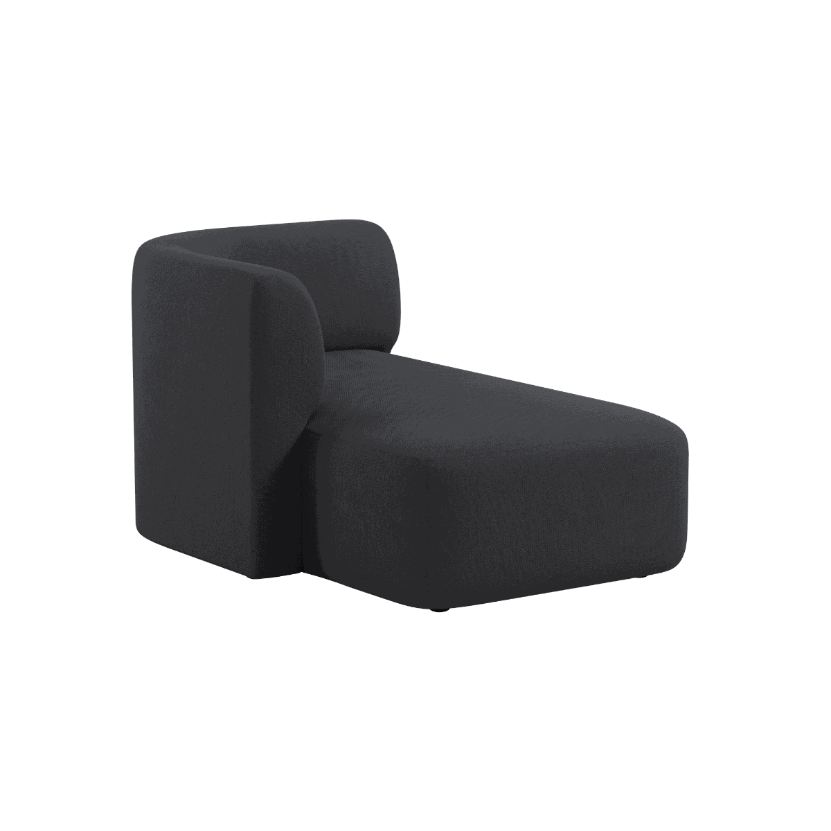 Fjord Sofa mit linker Chaiselong in Cosmo Slate, skandinavisches Design mit weichen Linien und abgerundeten Kanten | Fjord Sofa - Chaise Left - Cosmo Slate | SACKit