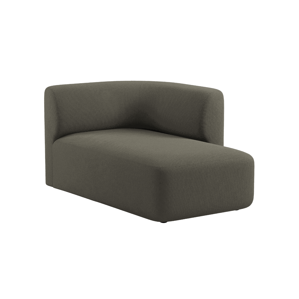 Fjord Sofa mit rechter Chaiselong in Cosmo Stone, skandinavisches Design mit weichen Linien und Textilbezug | Fjord Sofa - Chaise Right - Cosmo Stone | SACKit