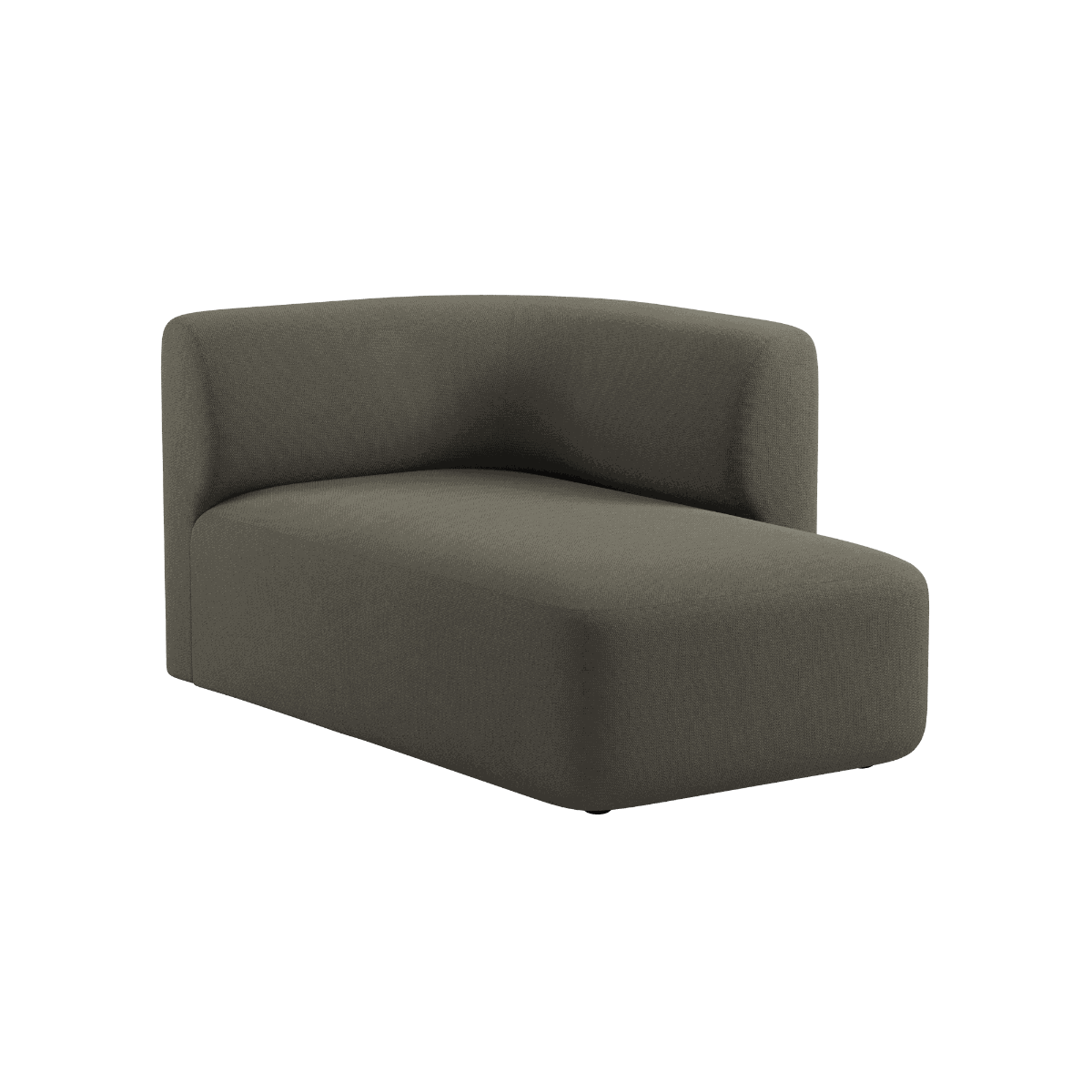 Fjord Sofa mit rechter Chaiselong in Cosmo Stone, skandinavisches Design mit weichen Linien und Textilbezug | Fjord Sofa - Chaise Right - Cosmo Stone | SACKit