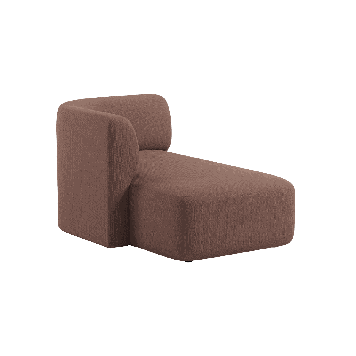 Fjord Sofa mit linker Chaiselong in Cosmo Clay, weiche Linien und skandinavisches Design. | Fjord Sofa - Chaise Left - Cosmo Clay | SACKit