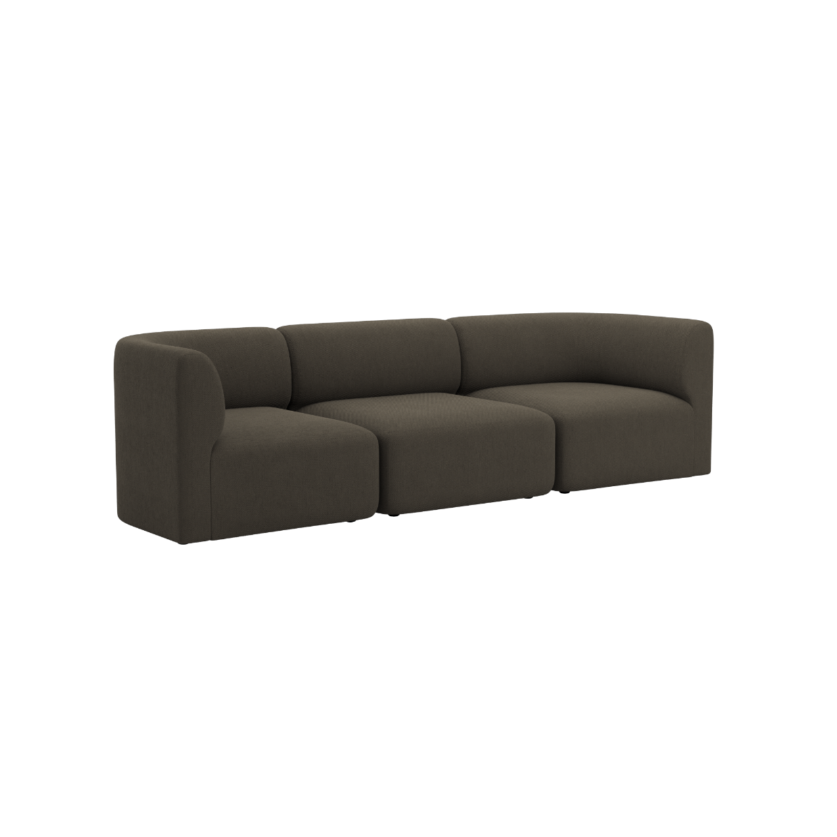 Fjord Sofa - 3 seater | Fjord Sofa - 3 seater - Sealife Brown Ohne Hocker | SACKit