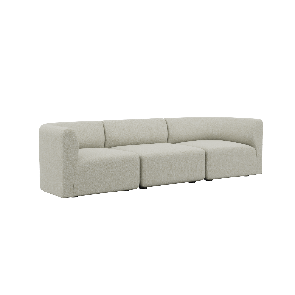 Fjord Sofa - 3 seater | Fjord Sofa - 3 seater - Cosmo Beige Ohne Hocker | SACKit