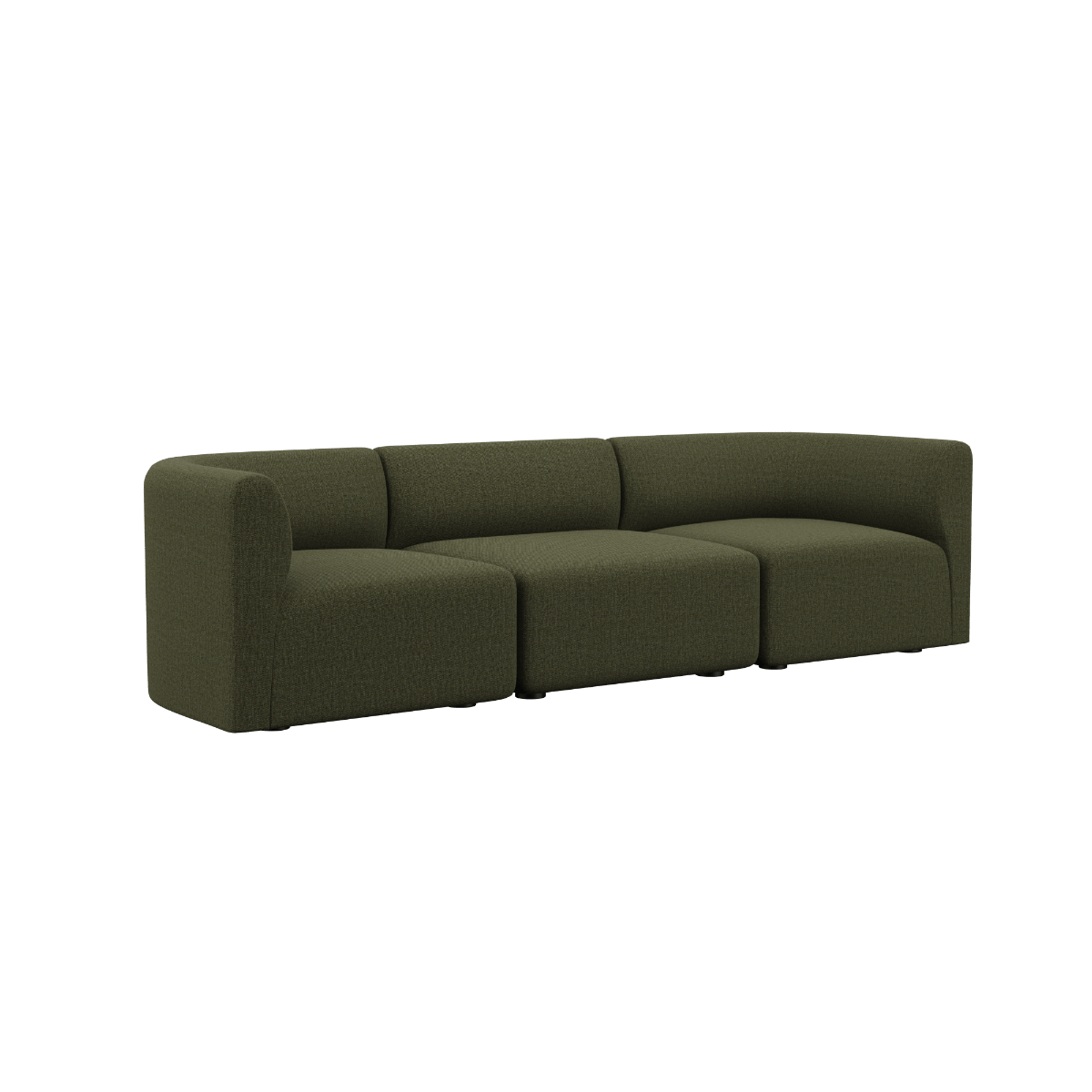 Fjord Sofa - 3 seater | Fjord Sofa - 3 seater - Cosmo Olive Ohne Hocker | SACKit