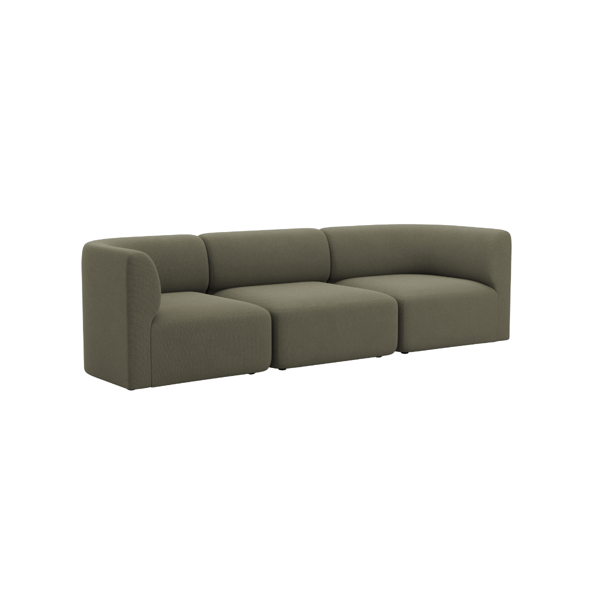 Fjord Sofa - 3 seater | Fjord Sofa - 3 seater - Cosmo Olive Ohne Hocker | SACKit