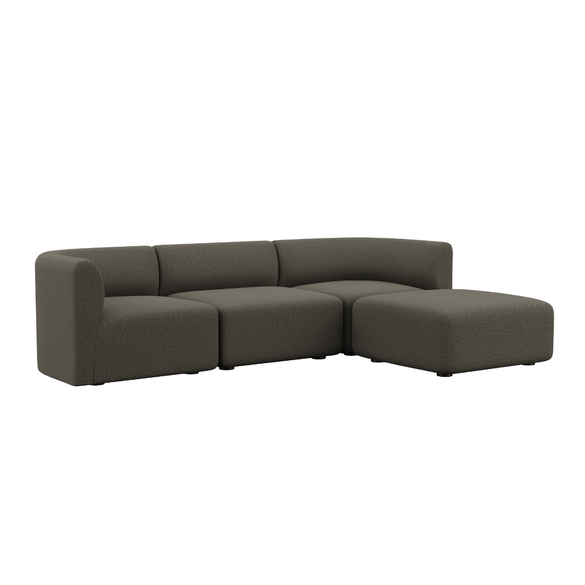 Fjord Sofa - 3 seater | Fjord Sofa - 3 seater - Sealife Brown Mit Hocker | SACKit