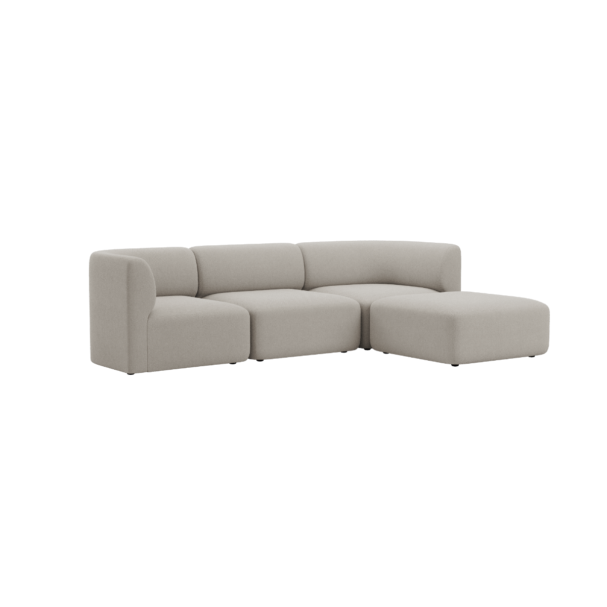 Fjord Sofa - 3 seater | Fjord Sofa - 3 seater - Sealife Ivory Mit Hocker | SACKit
