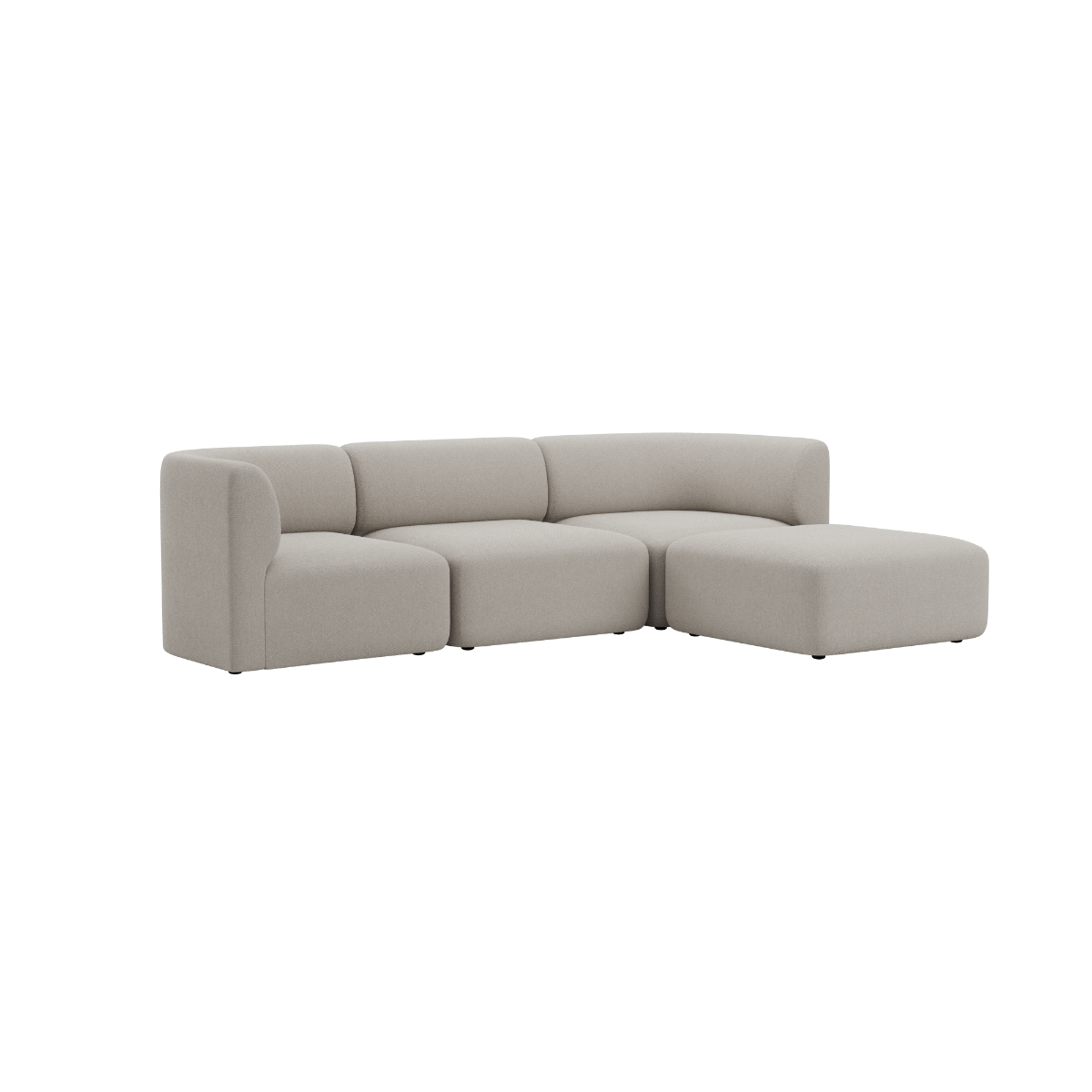 Fjord Sofa - 3 seater | Fjord Sofa - 3 seater - Sealife Ivory Mit Hocker | SACKit