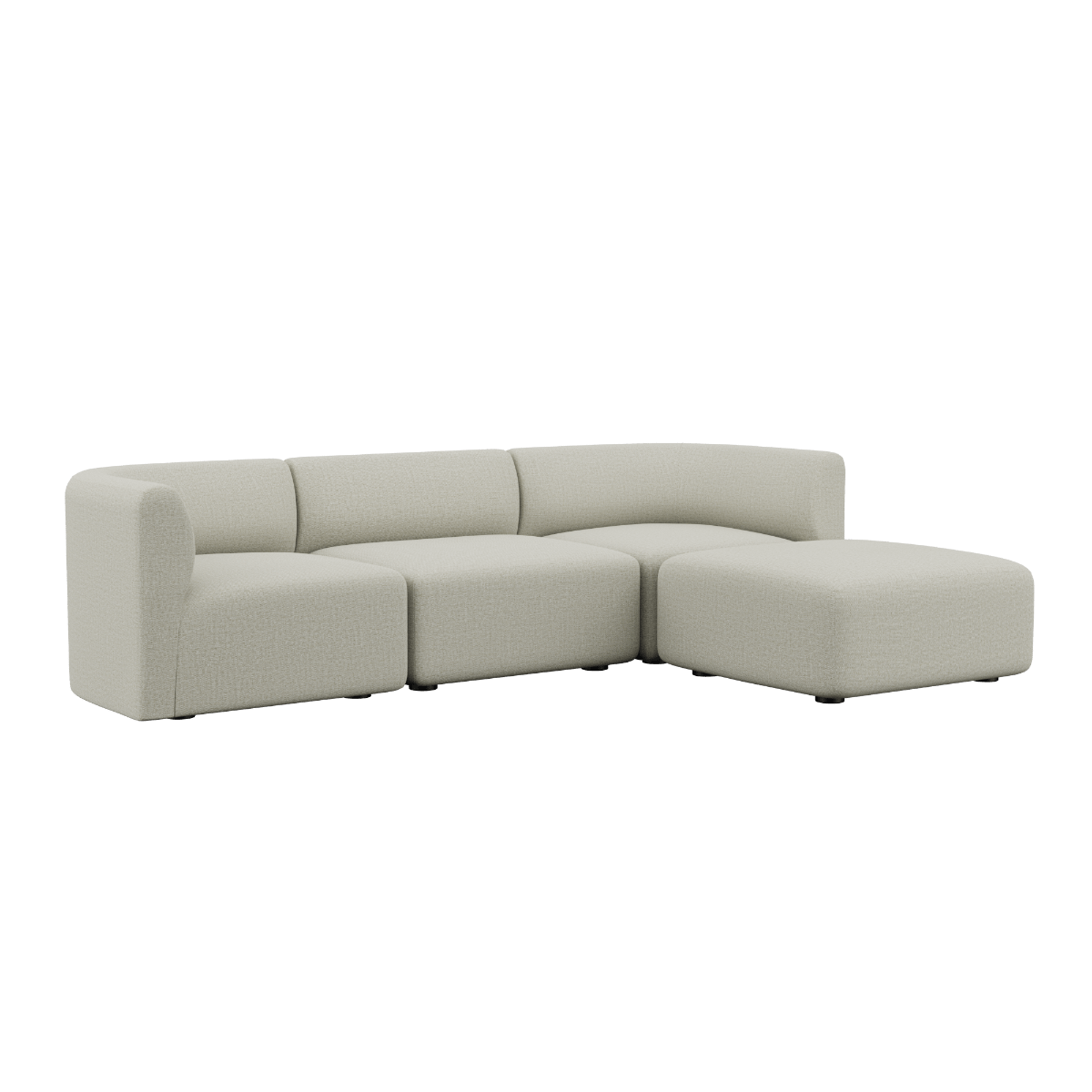 Fjord Sofa - 3 seater | Fjord Sofa - 3 seater - Cosmo Beige Mit Hocker | SACKit