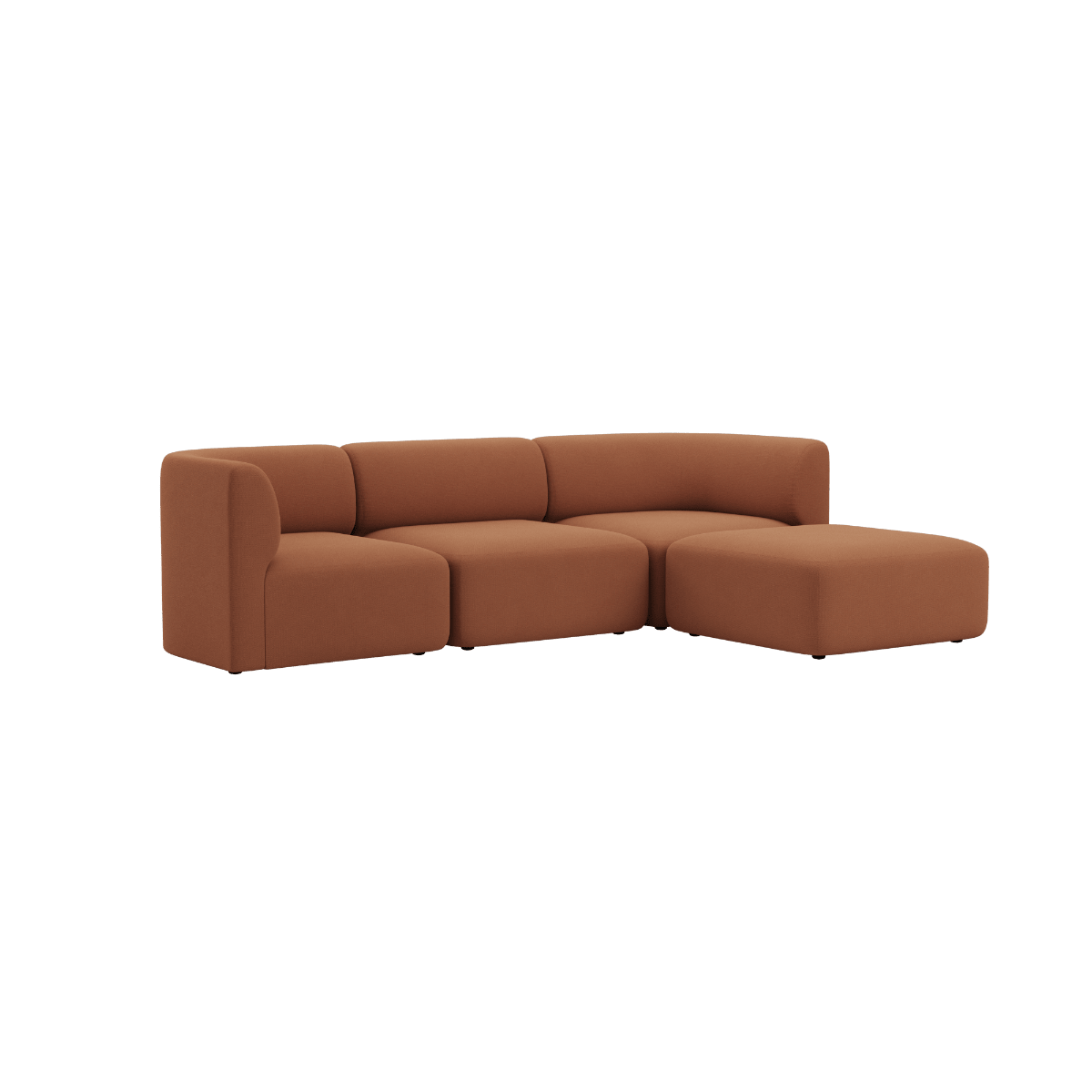 Fjord Sofa - 3 seater | Fjord Sofa - 3 seater - Cosmo Terracotta Mit Hocker | SACKit