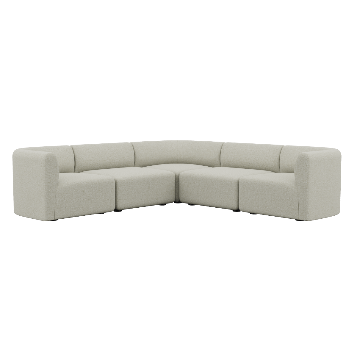 Fjord Sofa Ecksofa in Cosmo Beige mit weichen, abgerundeten Kanten und modularer Bauweise