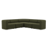 Fjord Sofa Ecksofa in Cosmo Olive mit weichen, abgerundeten Kanten und organischem Design