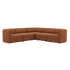 Fjord Sofa Ecksofa in Cosmo Terracotta mit weichen, abgerundeten Kanten und organischem Design