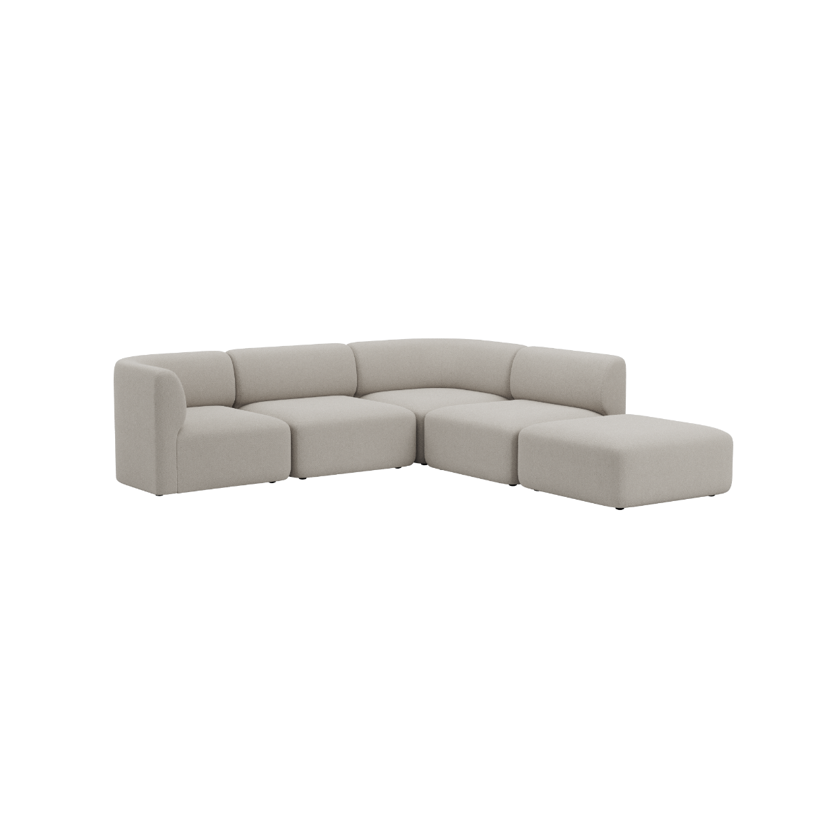 Fjord Sofa - Corner Sofa w/ open end | Fjord Sofa - Corner Sofa w/ open end - Sealife Brown | SACKit