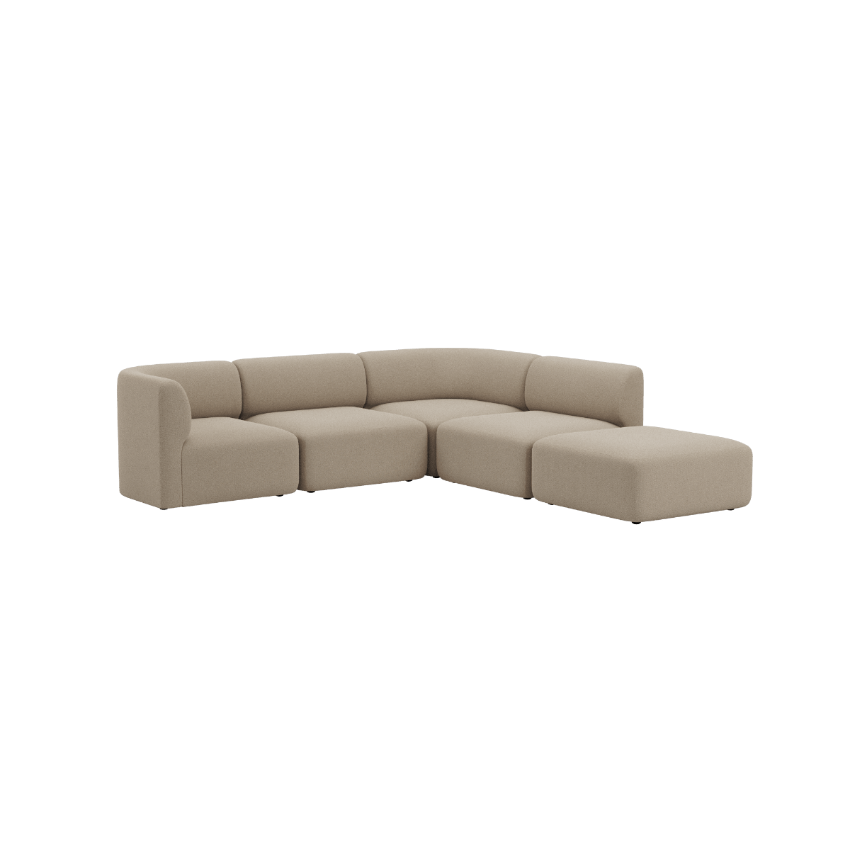 Fjord Sofa - Corner Sofa w/ open end | Fjord Sofa - Corner Sofa w/ open end - Sealife Brown | SACKit