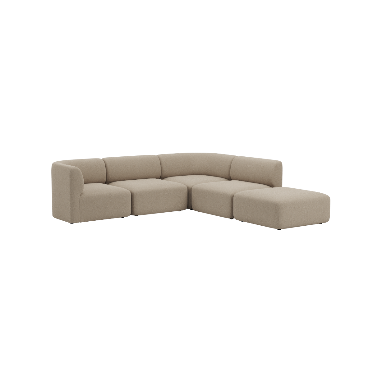 Fjord Sofa - Corner Sofa w/ open end | Fjord Sofa - Corner Sofa w/ open end - Sealife Brown | SACKit