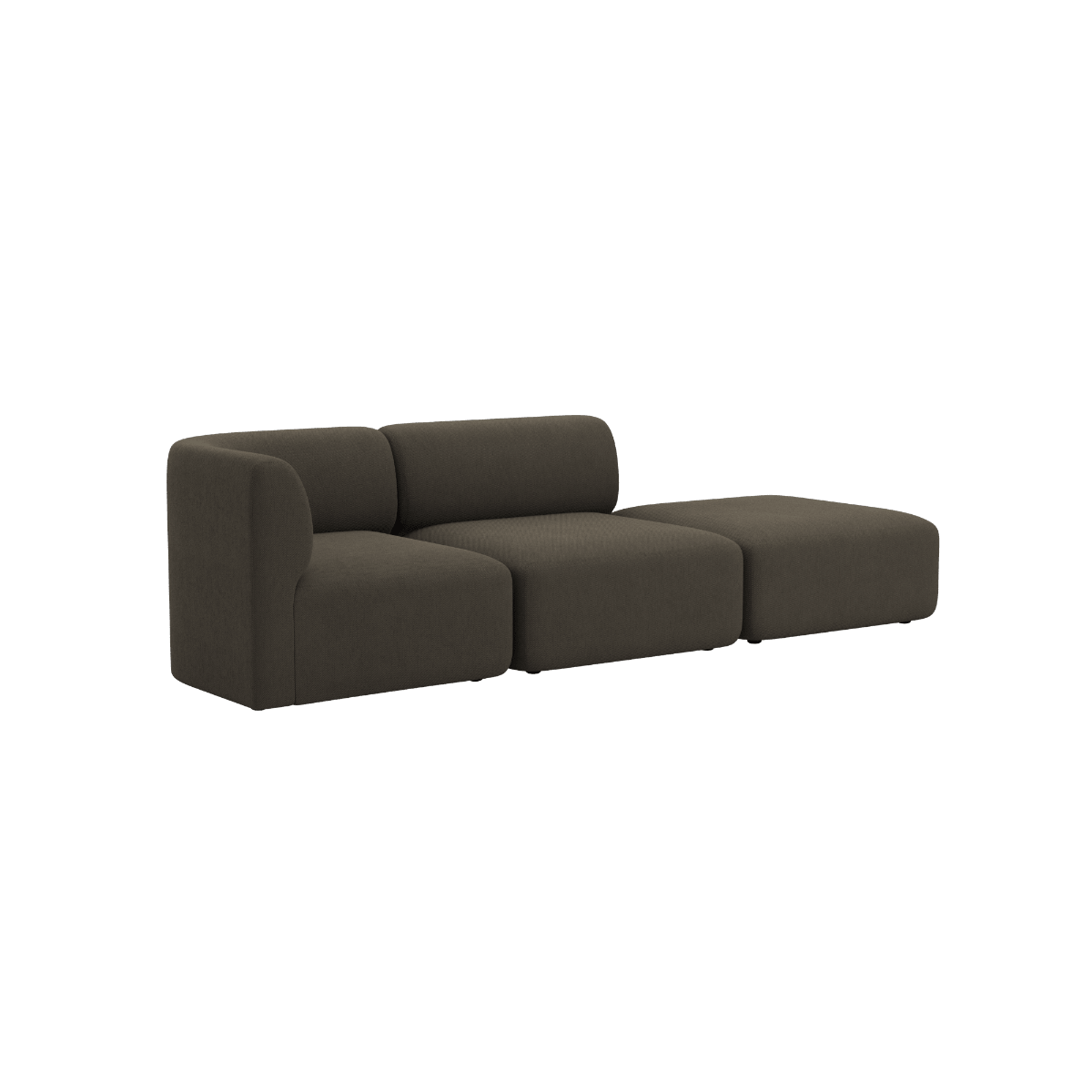 Fjord Sofa - 2 seater w/ open end | Fjord Sofa - 2 seater w/ open end - Sealife Brown Rechts | SACKit