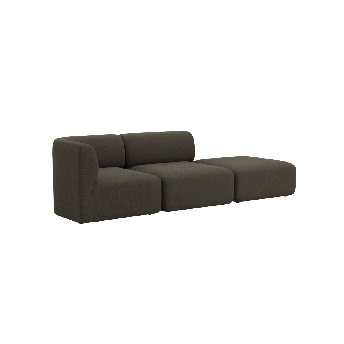 Fjord Sofa - 2 seater w/ open end | Fjord Sofa - 2 seater w/ open end - Sealife Brown Rechts | SACKit