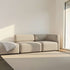 Fjord Sofa 2 - Sitzer mit offenem Ende in Cosmo Beige, skandinavisches Design, weiche Linien, Textilbezug | Fjord Sofa - 2 seater w/ open end - Cosmo Beige Rechts | SACKit