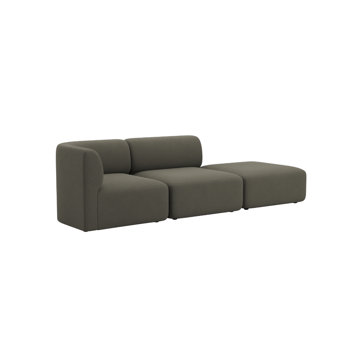 Fjord Sofa - 2 seater w/ open end | Fjord Sofa - 2 seater w/ open end - Cosmo Olive Rechts | SACKit