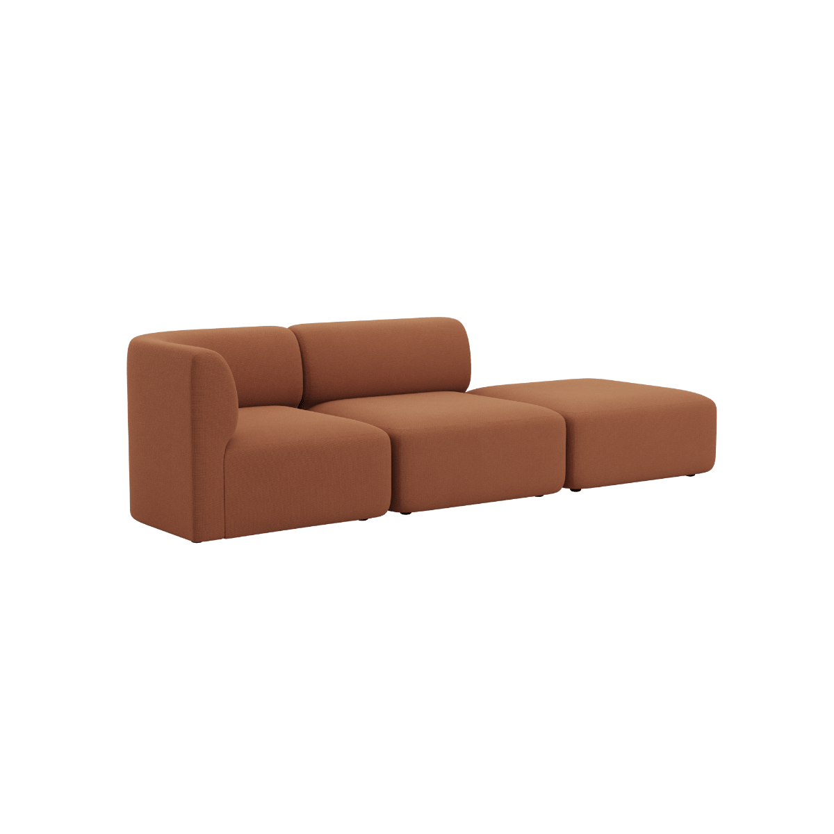 Fjord Sofa - 2 seater w/ open end | Fjord Sofa - 2 seater w/ open end - Cosmo Terracotta Rechts | SACKit