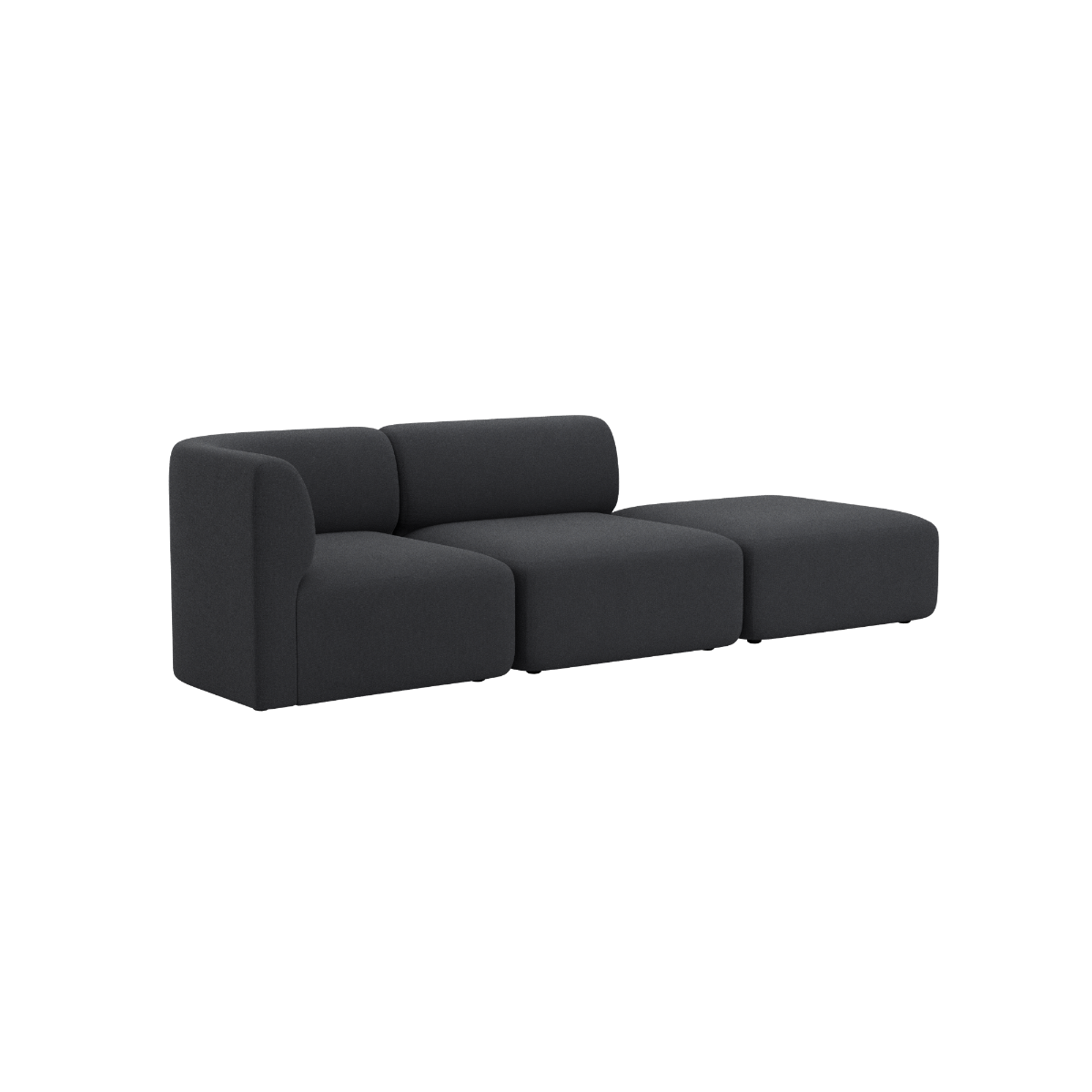 Fjord Sofa - 2 seater w/ open end | Fjord Sofa - 2 seater w/ open end - Cosmo Slate Rechts | SACKit