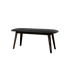 Nordic Bank aus dunkel gebeizter Eiche mit Terra Black Lederpolster, schlichtes dänisches Design | Nordic Bench - Dark Stained Oak - Terra Black | SACKit