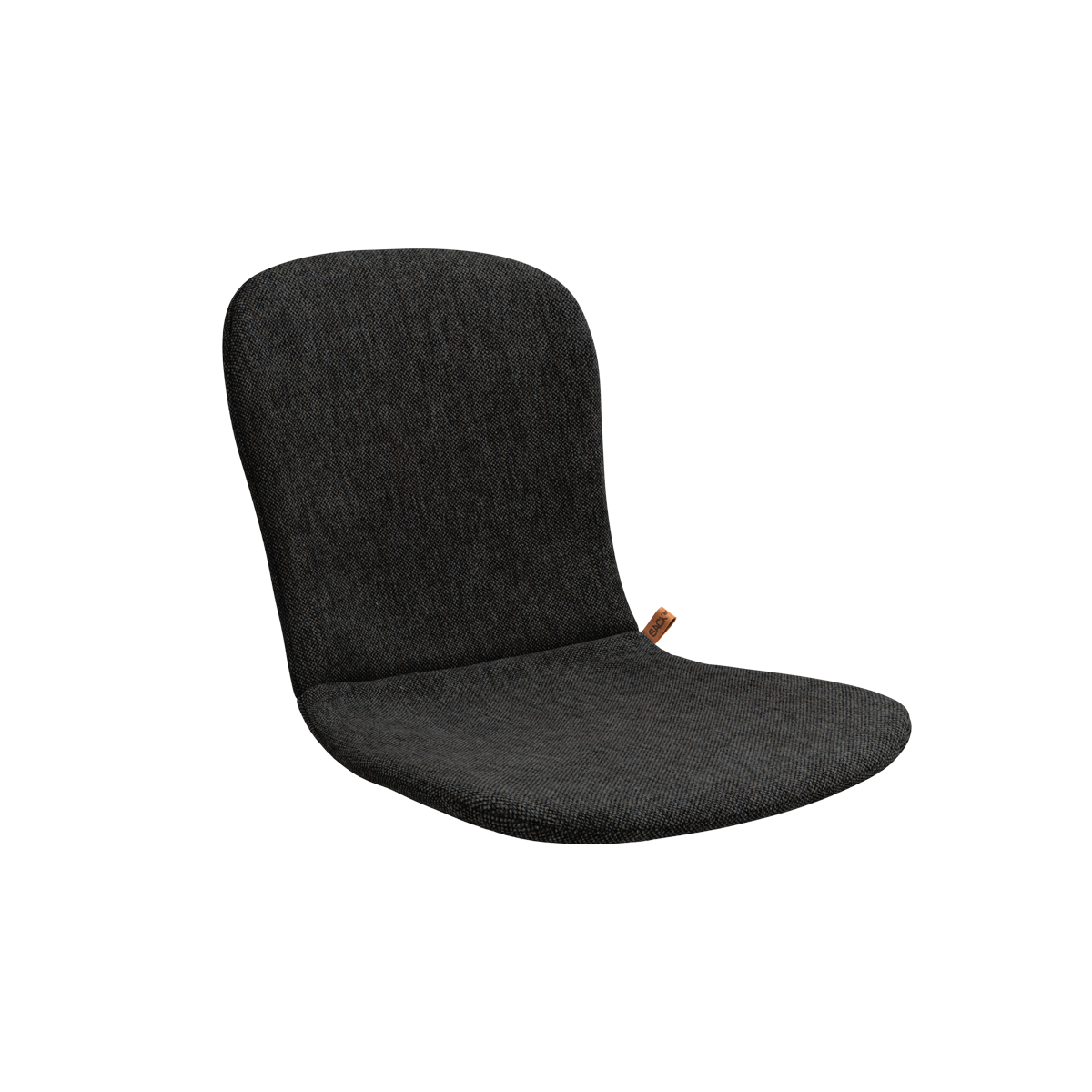 Schwarzes Patio Cushion Überziehkissen für Patio Chair No. One mit glatter Oberfläche und rechteckiger Form. | Patio Chair no. One - Cushion Full - Cobana Black | SACKit