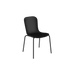 Schwarzer Patio Chair no. One S1 mit pulverbeschichtetem Stahlrahmen und Sitz aus recyceltem Kunststoff.