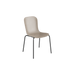 Patio Chair no. One S1 mit taupefarbener Sitzschale und schwarzem pulverbeschichtetem Stahlgestell. | Patio Chair no. One S1 - Taupe/Black | SACKit