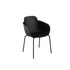 Schwarzer Patio Chair no. One S2 mit pulverbeschichtetem Stahlrahmen und Sitzschale aus recyceltem Kunststoff.