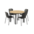 Runder Kirra Dining Table Noir mit 4 Patio Chair No. One S1 in Noir/Noir, Outdoor - Set. | Kirra Dining Table Ø110 Noir & 4 Patio Chair No. One - Patio Chair no. One S1 Noir/ Noir | SACKit