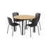 Runder Kirra Dining Table Noir mit 4 Patio Chair No. One S1 in Noir/Noir, Outdoor - Set. | Kirra Dining Table Ø110 Noir & 4 Patio Chair No. One - Patio Chair no. One S1 Noir/ Noir | SACKit