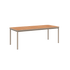 Kirra Dining Table 210x90 aus pulverbeschichtetem Aluminium und Teakholz in Taupe, rechteckig, Outdoor - Esstisch | Kirra Dining Table 210x90 - Taupe | SACKit