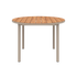 Runder Kirra Dining Table Ø110 aus taupefarbenem pulverbeschichtetem Aluminium und Teakholz, Outdoor - Esstisch | Kirra Dining Table Ø110 - Taupe | SACKit