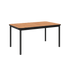 Kirra Dining Table 150x90 aus pulverbeschichtetem Aluminium und Teakholz in Noir, rechteckig. | Kirra Dining Table 150x90 - Noir | SACKit