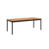 Kirra Dining Table 210x90 aus schwarzem pulverbeschichtetem Aluminium und unbehandeltem Teakholz, Outdoor - Esstisch. | Kirra Dining Table 210x90 - Noir | SACKit